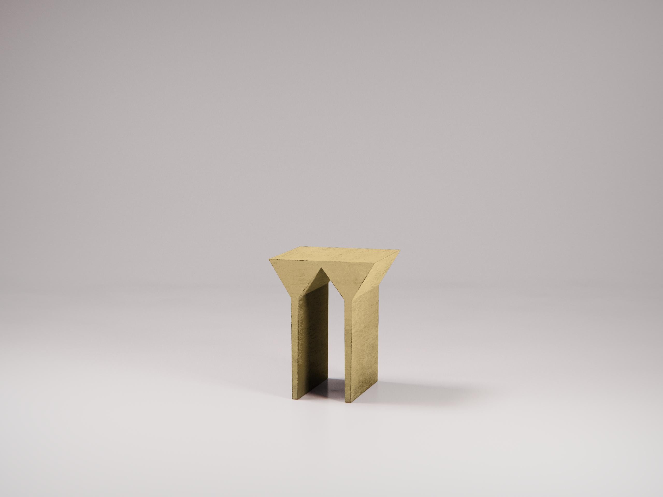 Table d'appoint en béton « G » de la collection Abecedario, couleur verte par Forma&Cemento en vente 3