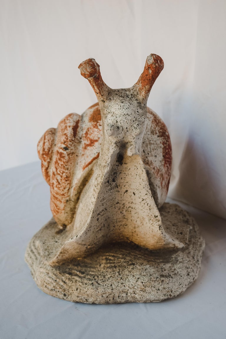 Concrete Snail Garden Ornament For Sale at 1stDibs