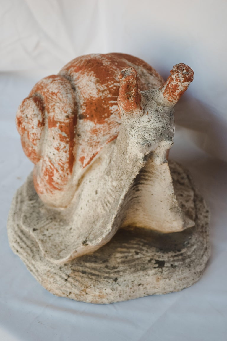 Concrete Snail Garden Ornament For Sale at 1stDibs