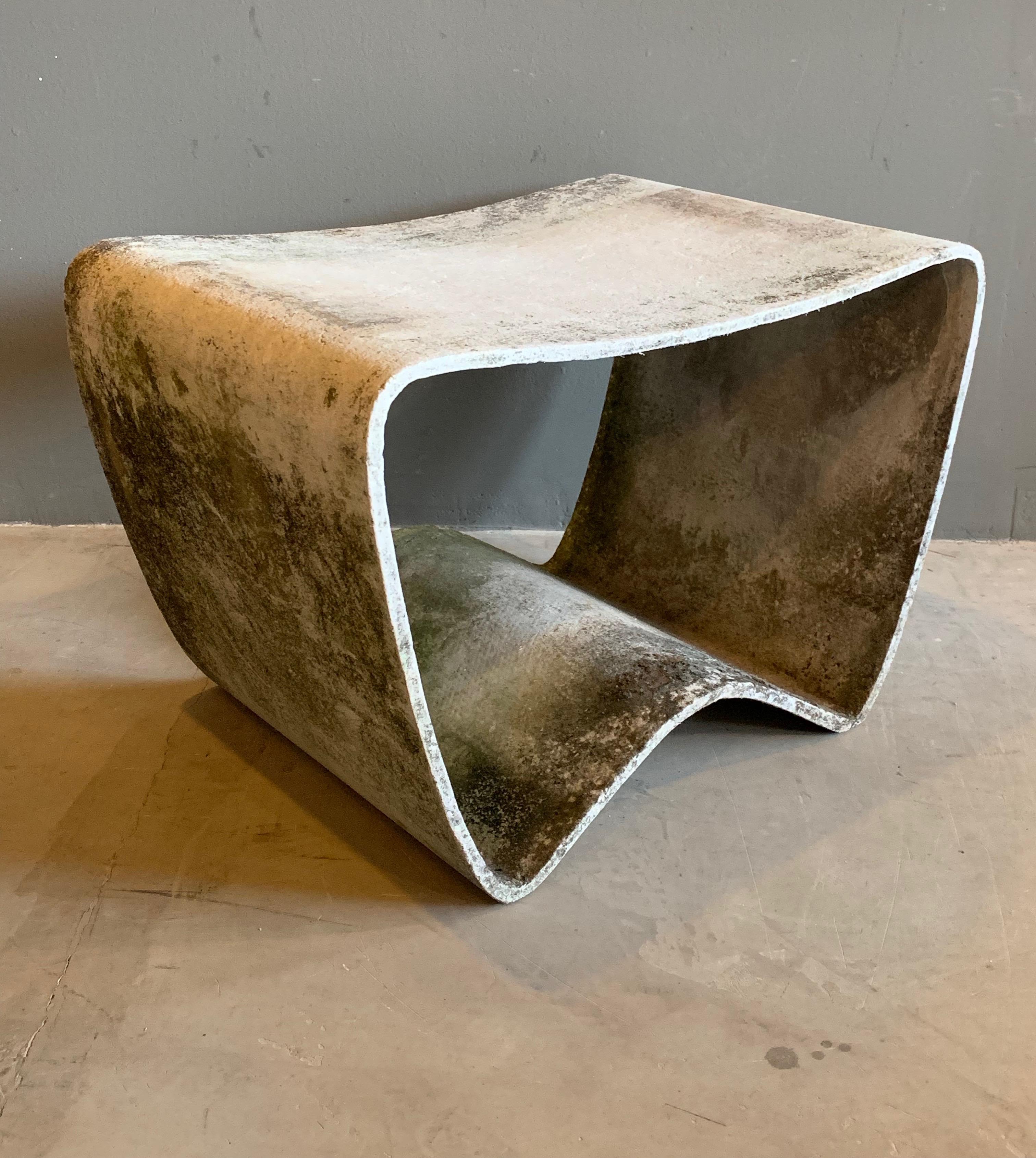 Swiss Concrete Stool by Ludwig Walser for Eternit