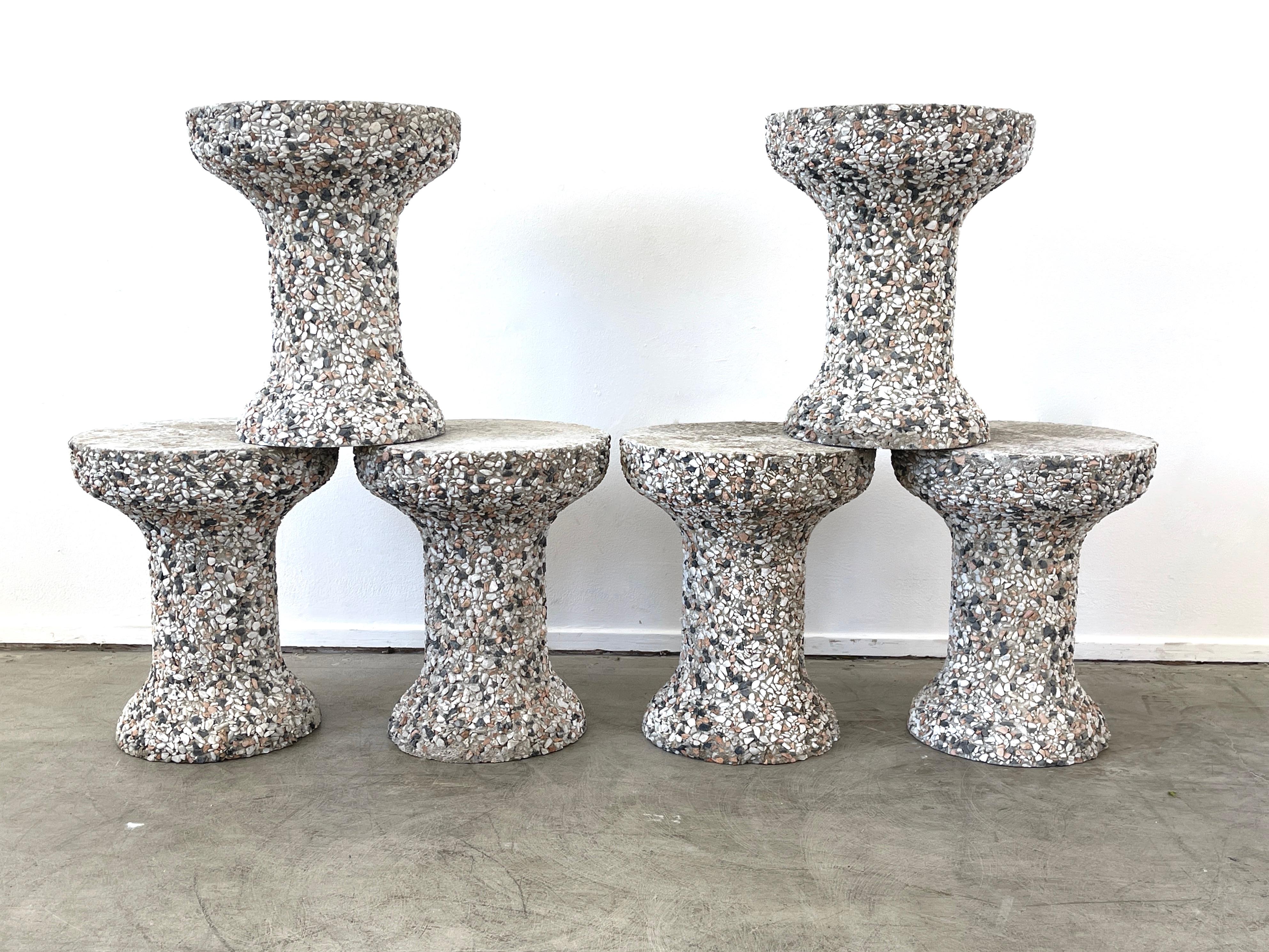 Concrete Stools In Good Condition In Beverly Hills, CA