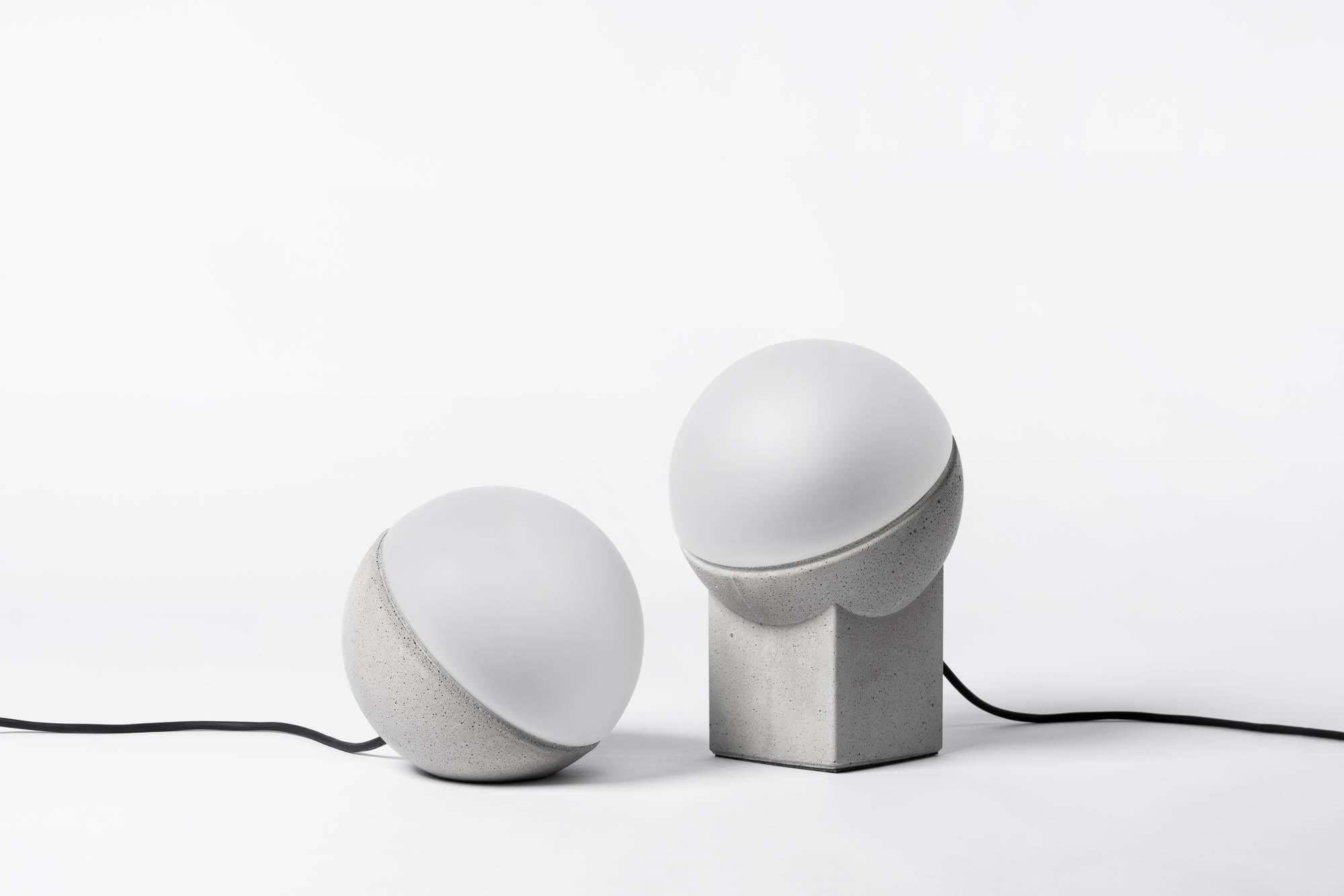 Concrete Table Lamp 'Nie S' by Bentu Design In Excellent Condition For Sale In Paris, FR