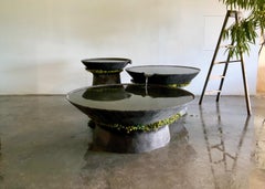 Concrete Three-Tier Ukiyo Fountain by OPIARY
