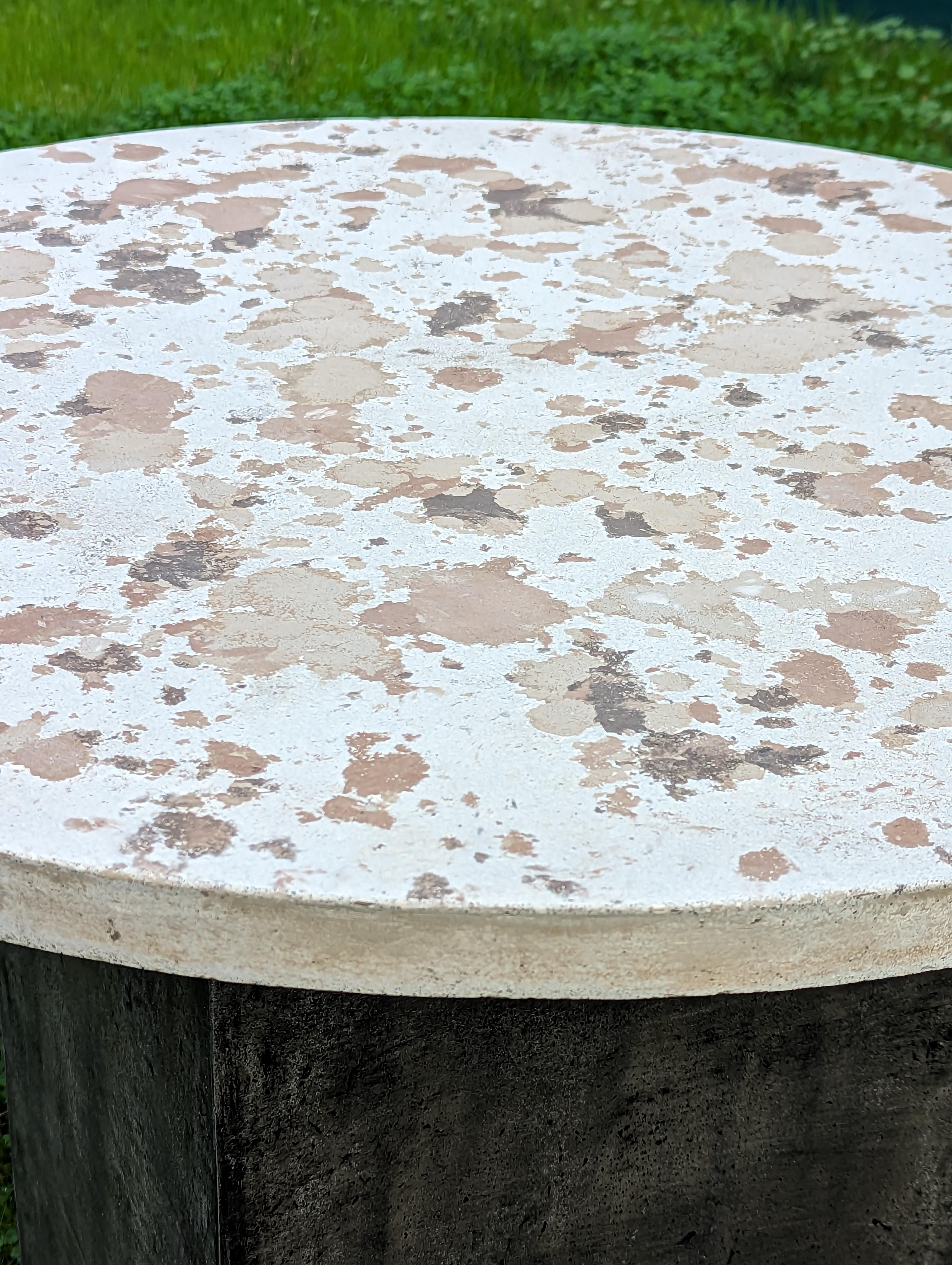 American Concrete Top with Brown Speckled Pattern For Sale