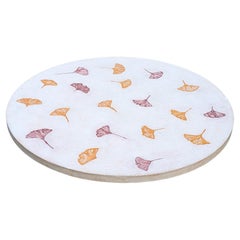 Concrete Top with Gingko Leaf Imprints