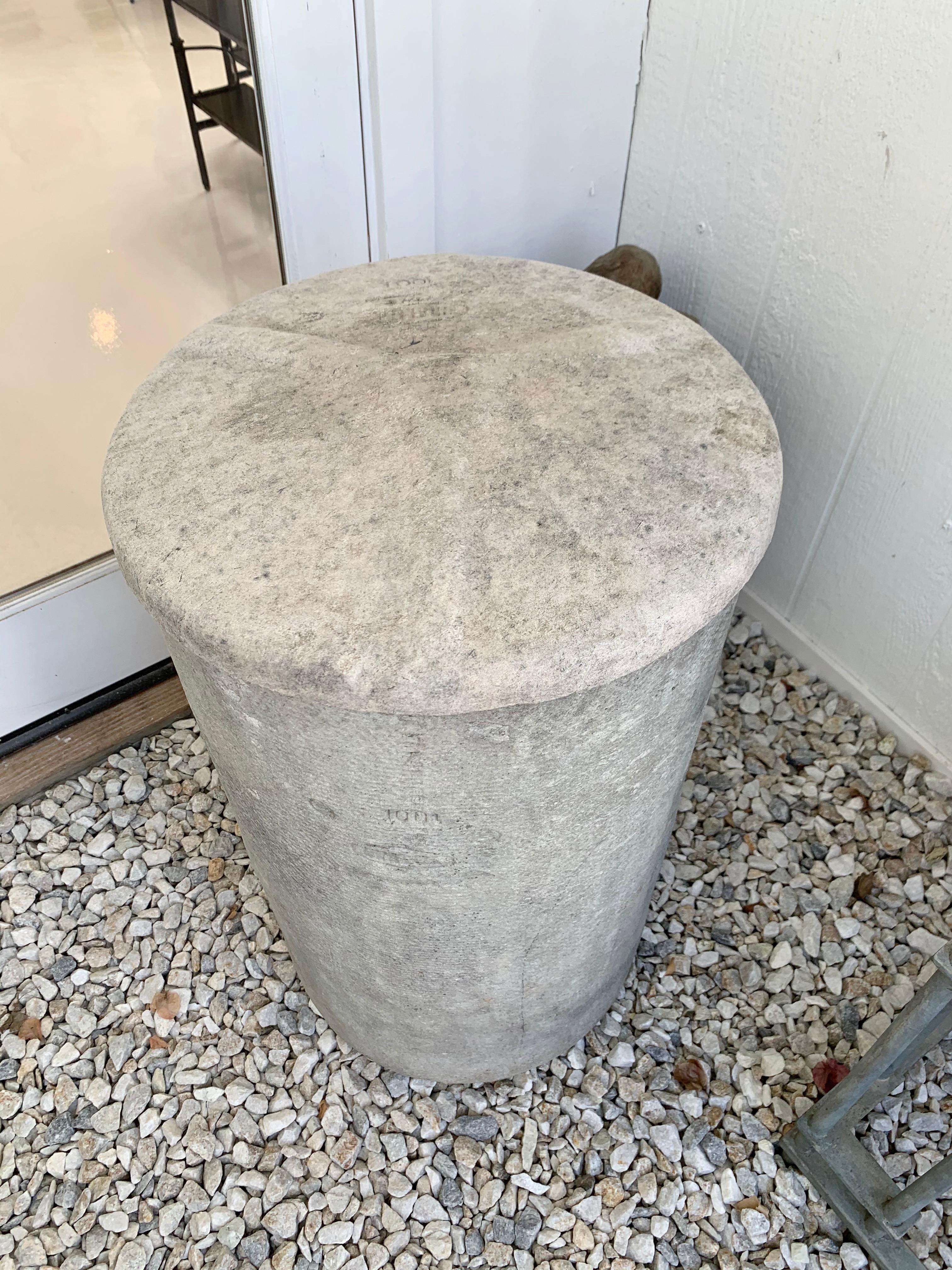 Mid-20th Century Concrete Trash Can in the Style of Willy Guhl