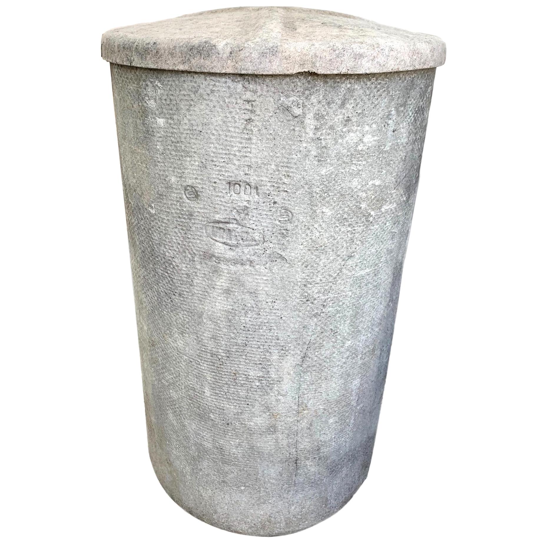 Concrete Trash Can in the Style of Willy Guhl