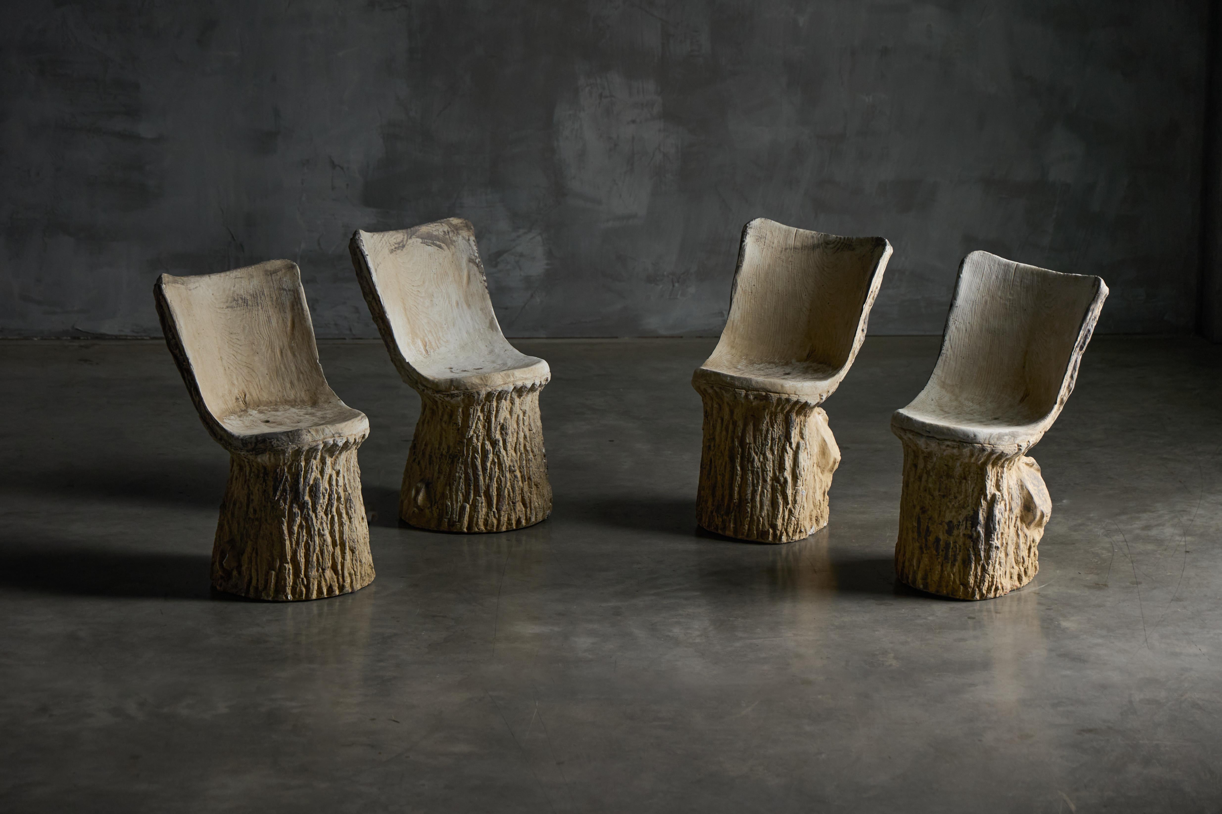 Concrete Tree Trunk Garden Set, France, 20th Century For Sale 5
