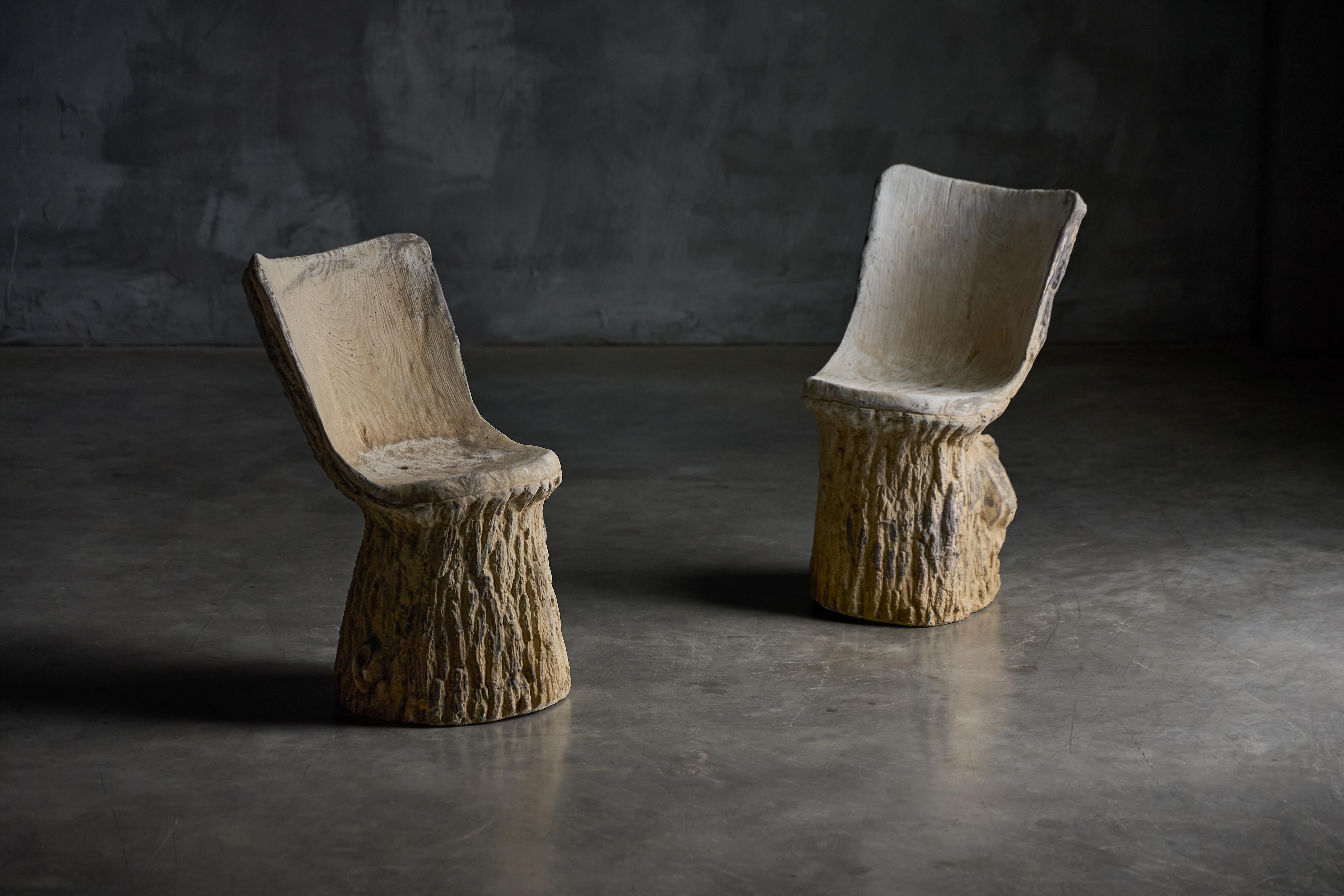 Concrete Tree Trunk Garden Set, France, 20th Century For Sale 7