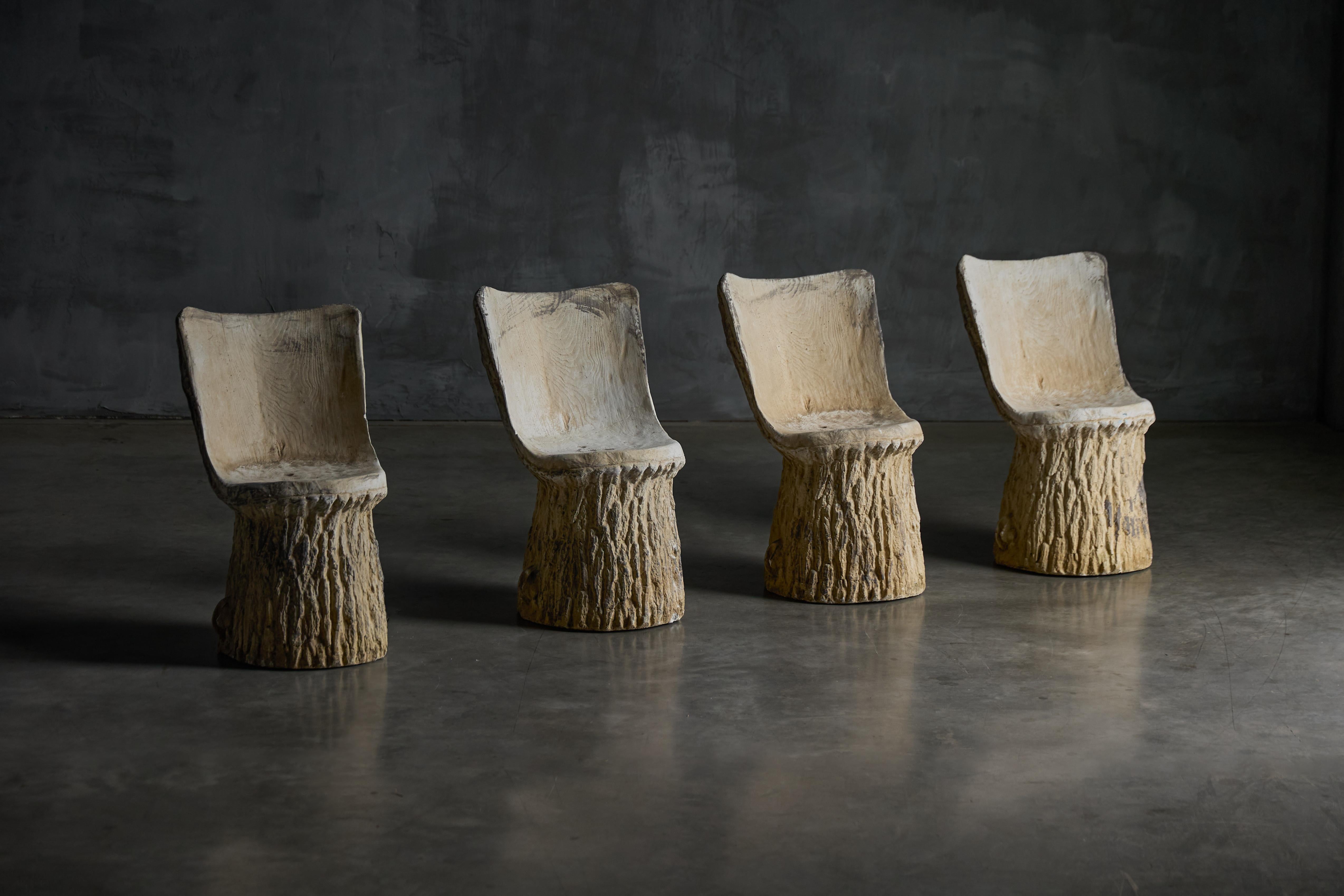 Concrete Tree Trunk Garden Set, France, 20th Century For Sale 2