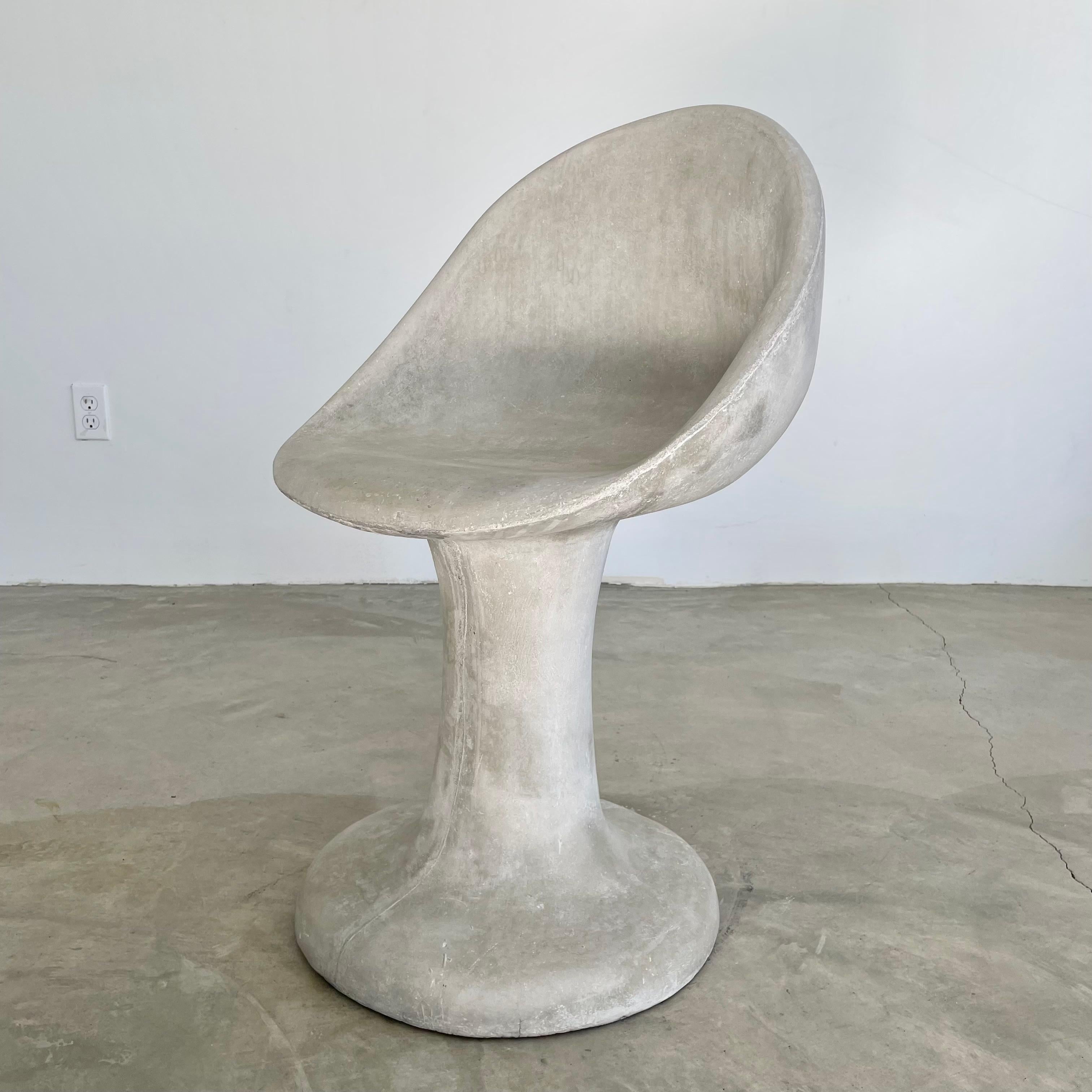 Hand-Crafted Concrete Tulip Chairs by Merit Los Angeles For Sale