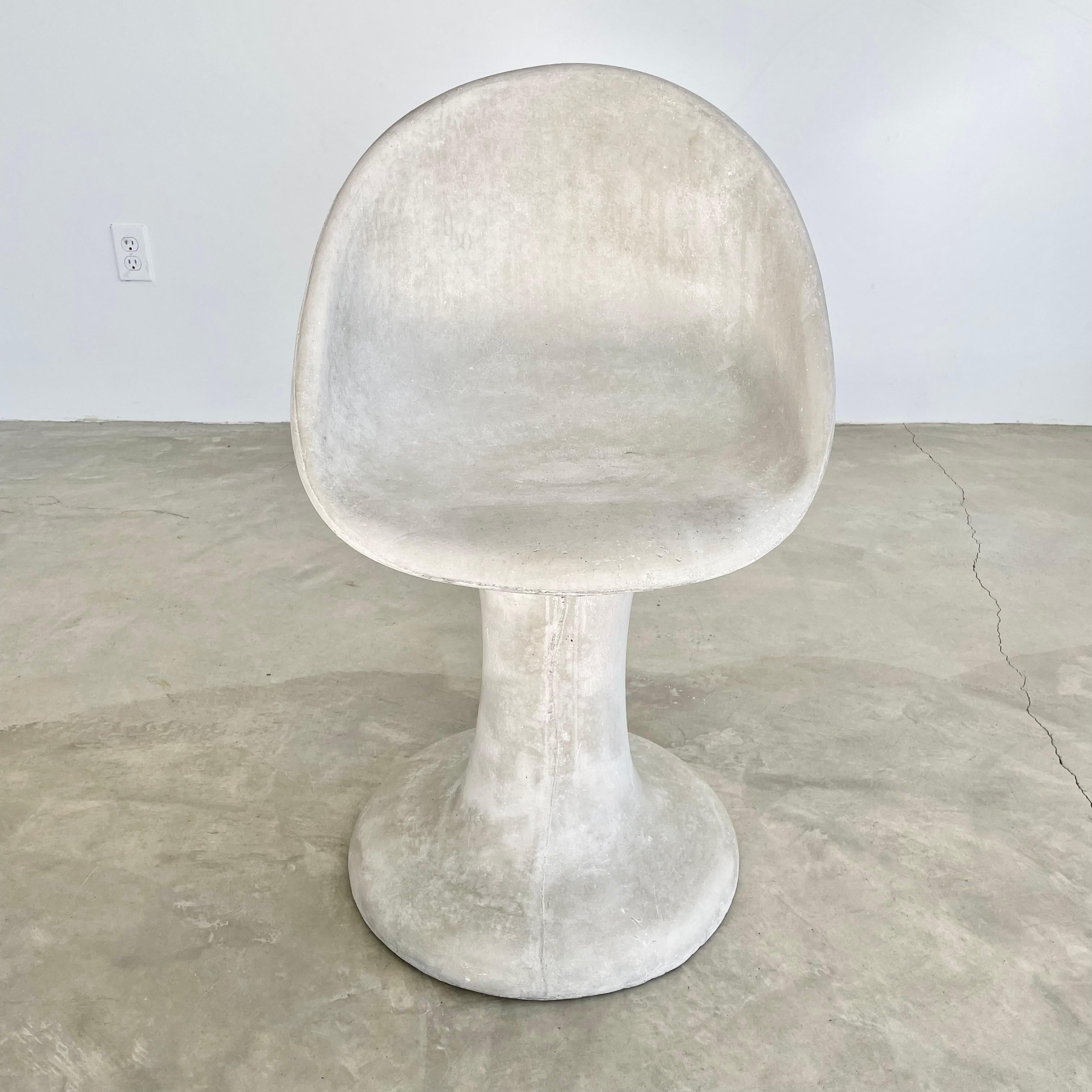 Concrete Tulip Chairs by Merit Los Angeles For Sale 1