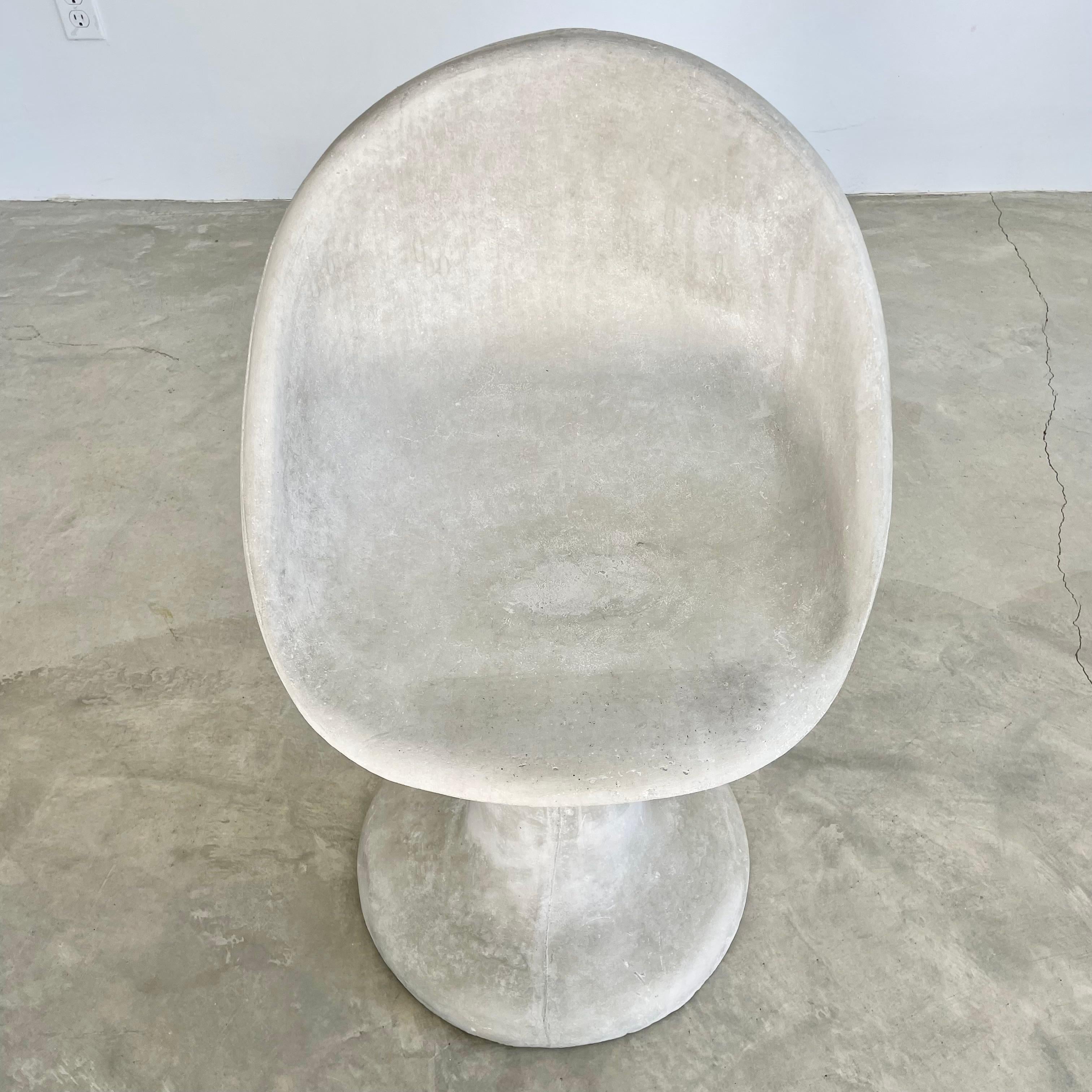 Concrete Tulip Chairs by Merit Los Angeles For Sale 2
