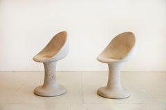 Concrete Tulip Chairs in Style of Willy Guhl