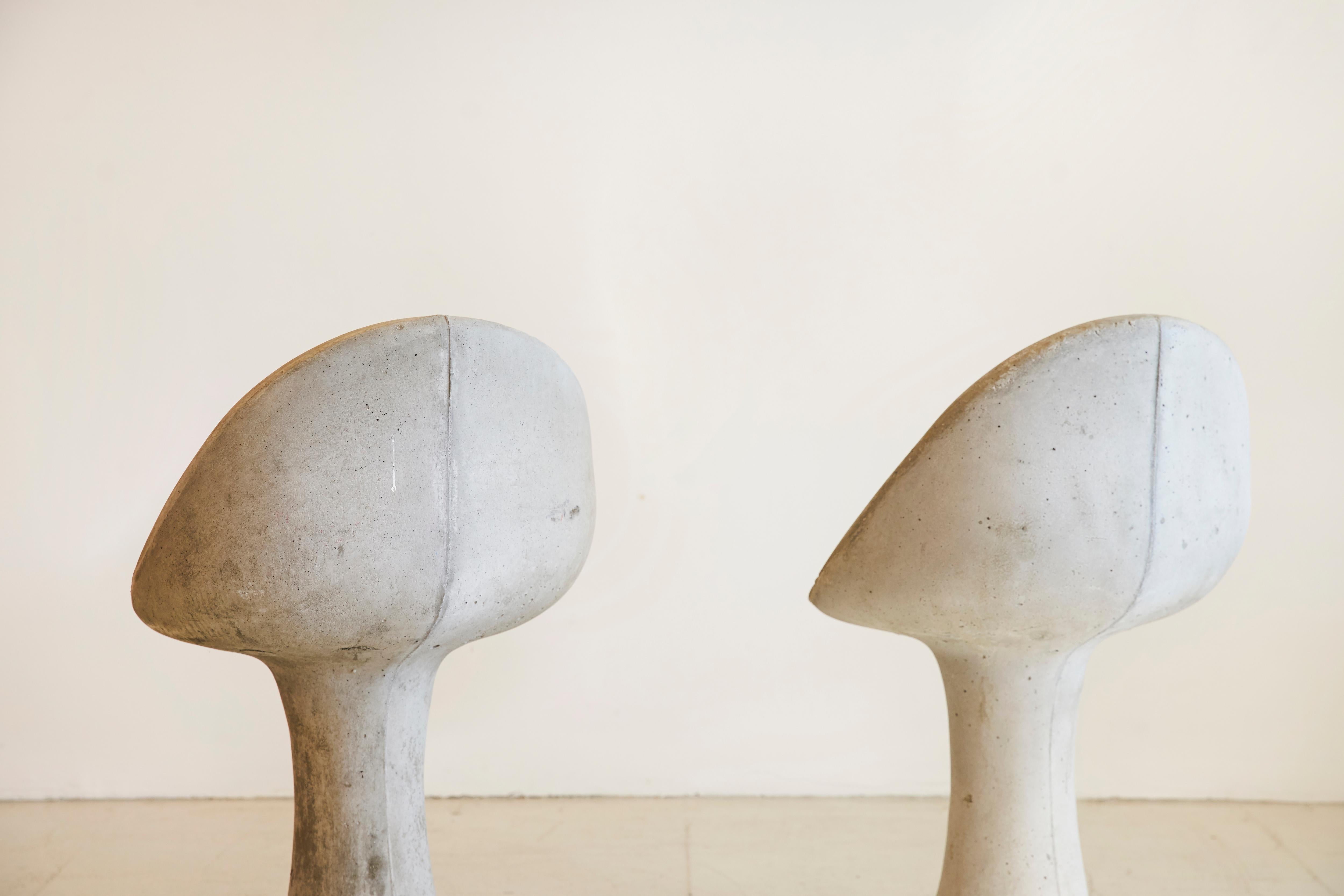 Concrete Tulip Chairs in Style of Willy Guhl 2