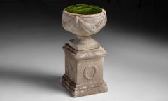 Concrete Urn on Pedestal, England circa 1850