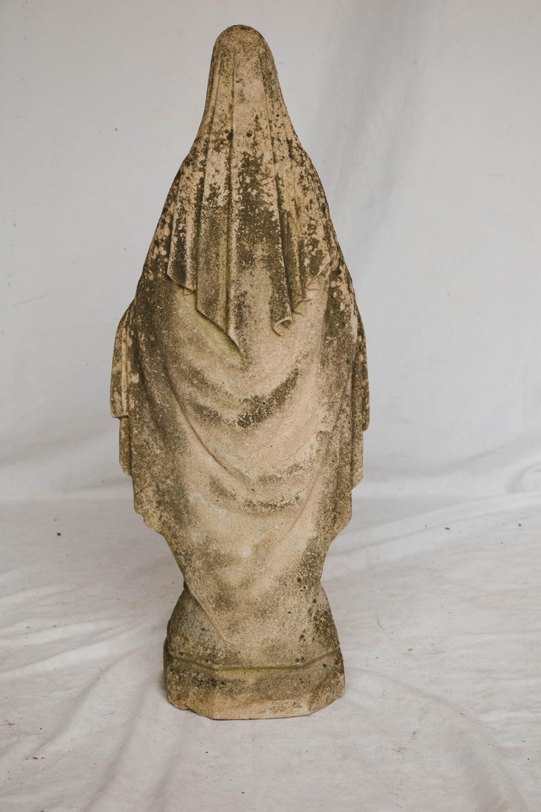 Concrete Virgin Mary Garden Statue at 1stDibs