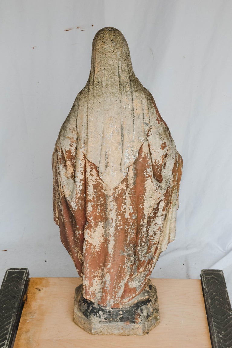 Concrete Virgin Mary Garden Statue at 1stDibs vintage virgin mary