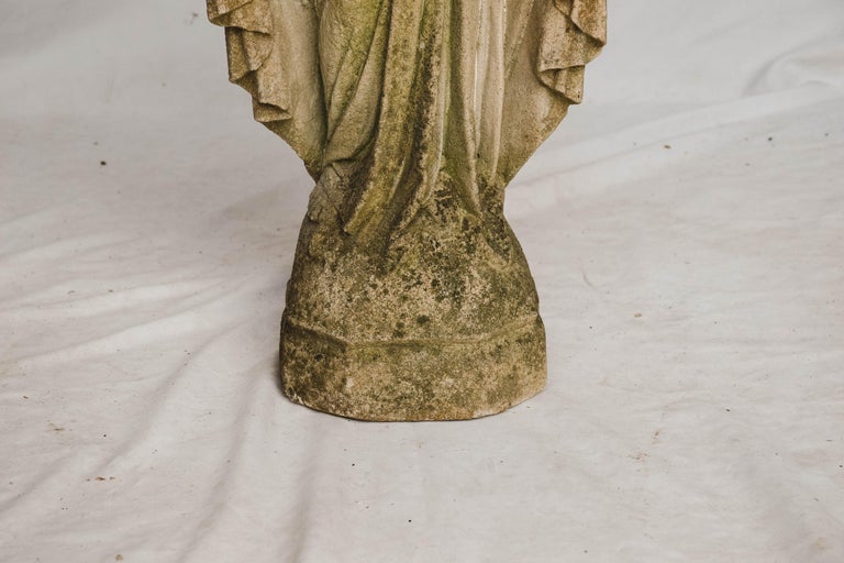 Concrete Virgin Mary Garden Statue at 1stDibs