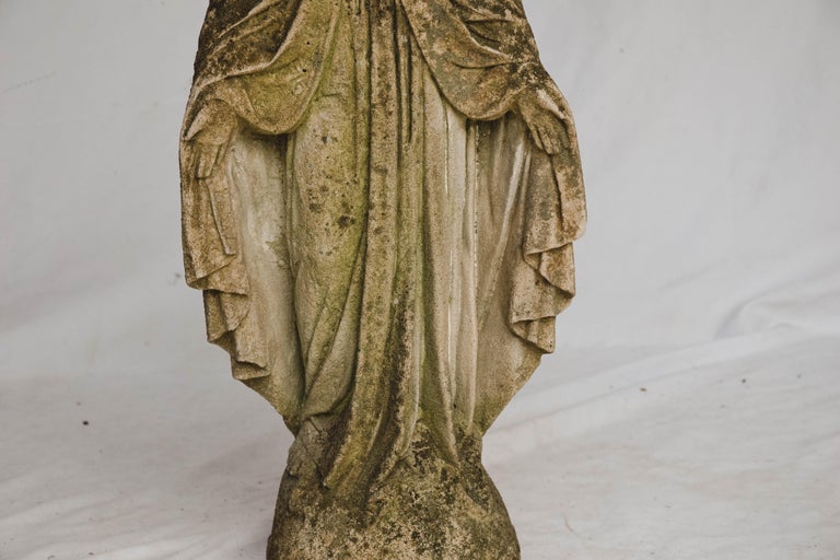 Concrete Virgin Mary Garden Statue at 1stDibs