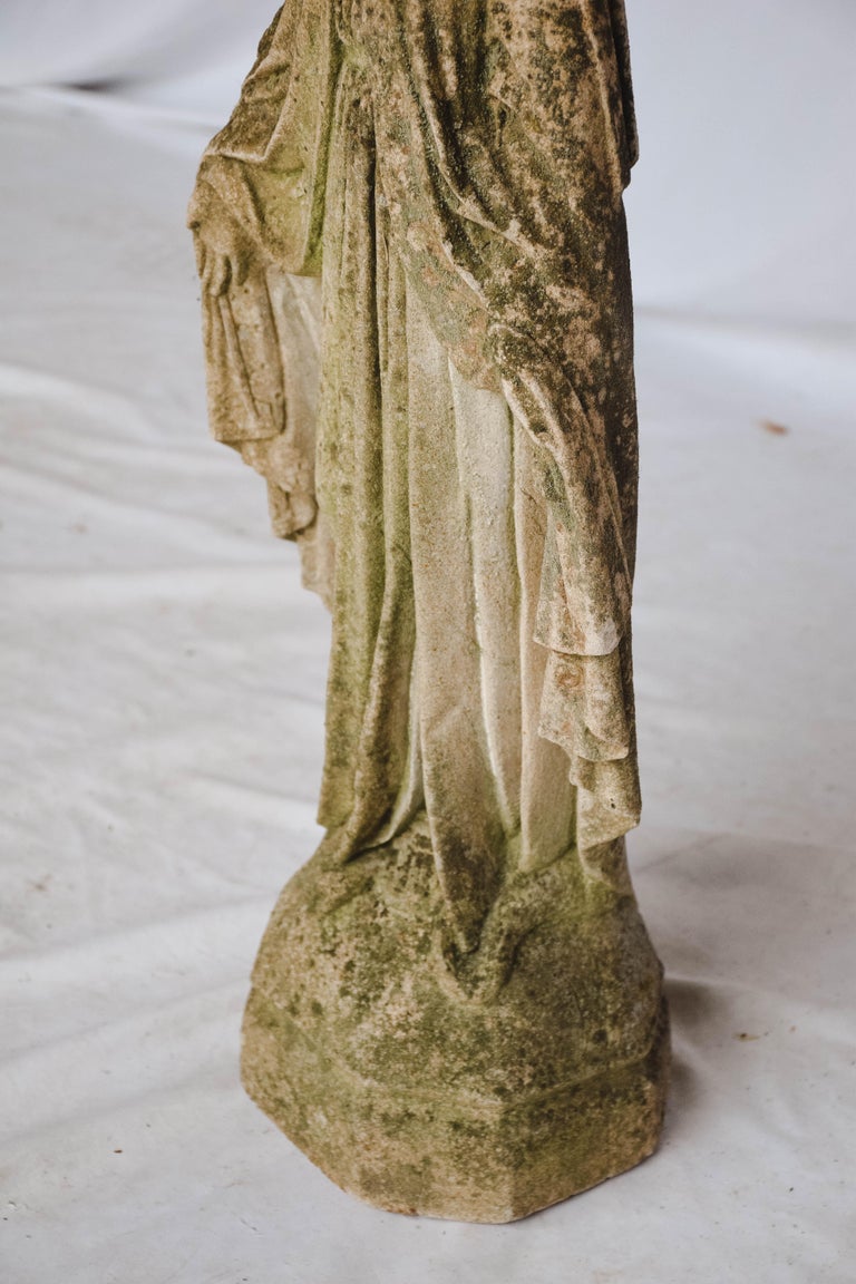 Concrete Virgin Mary Garden Statue at 1stDibs