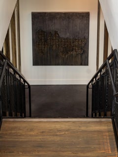 Concrete Wall Art - line DEGRADATION  concrete + wire by Dylan Myers