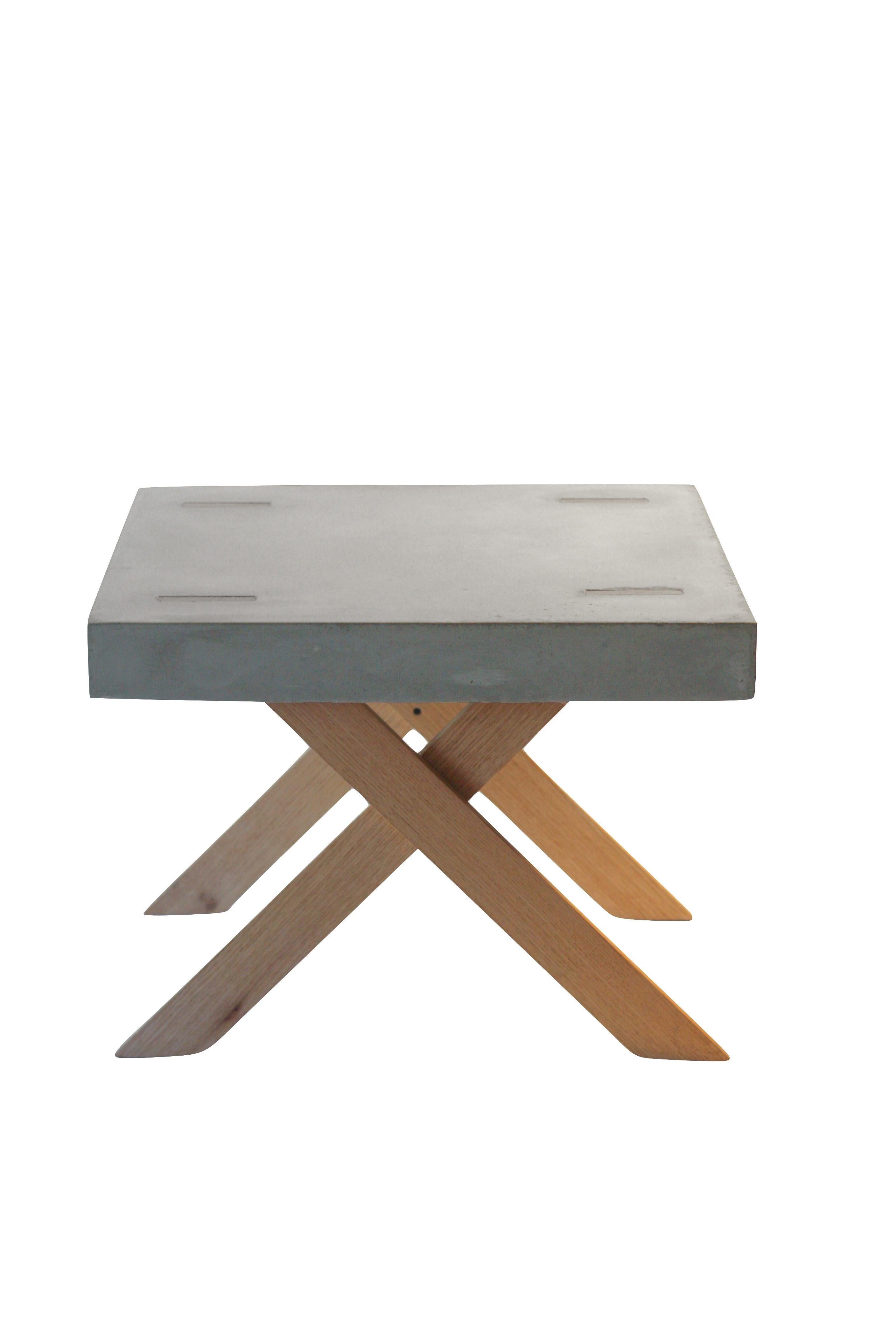 Minimalist Concrete XX Table For Sale