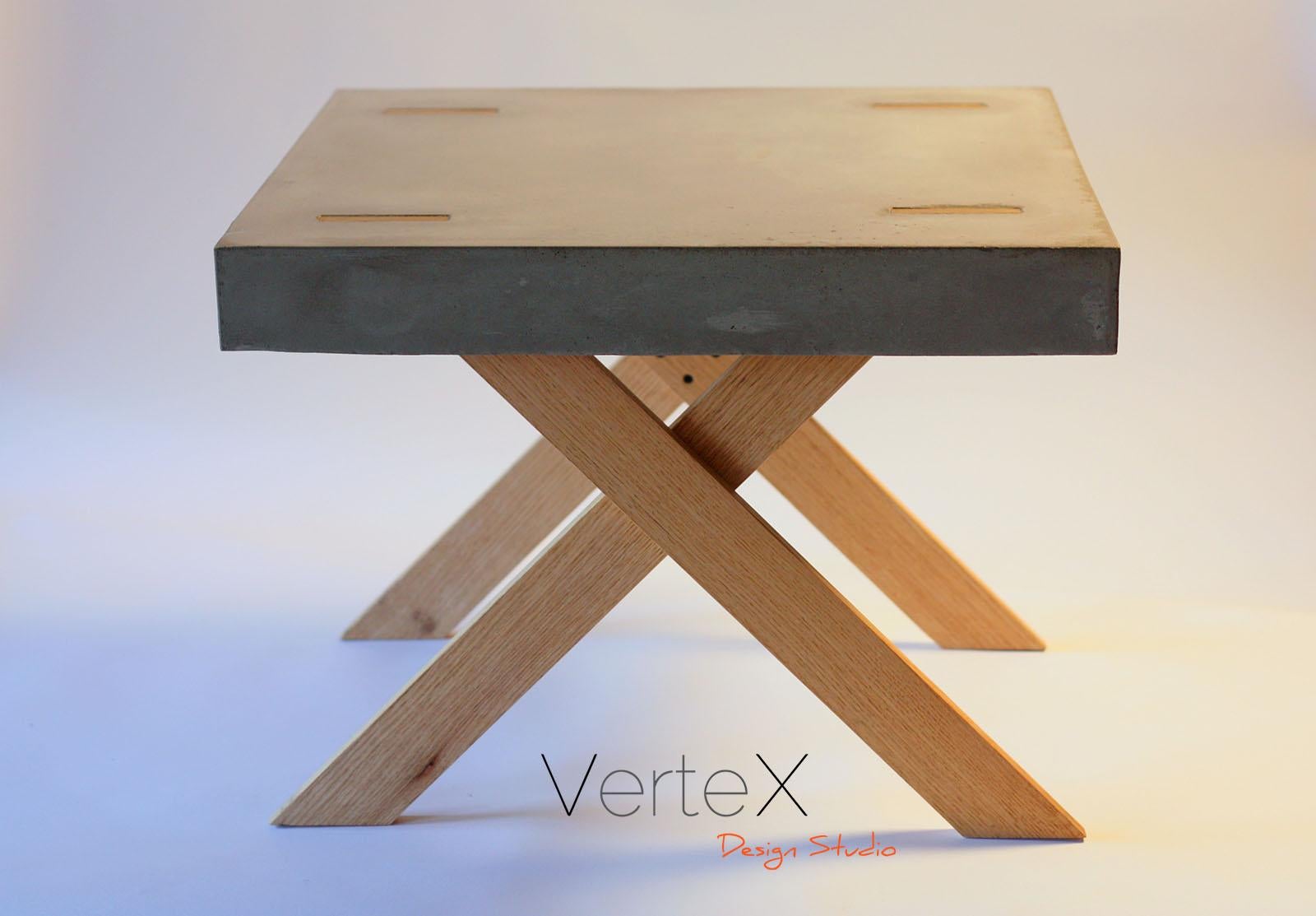 Concrete XX Table In New Condition For Sale In Hawthorne, CA