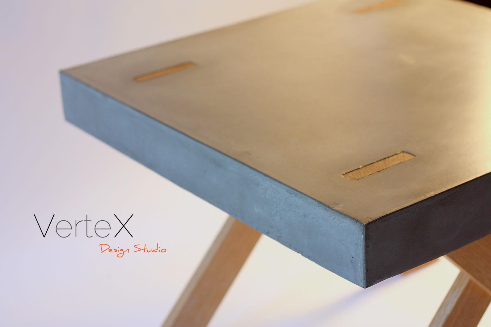 Contemporary Concrete XX Table For Sale