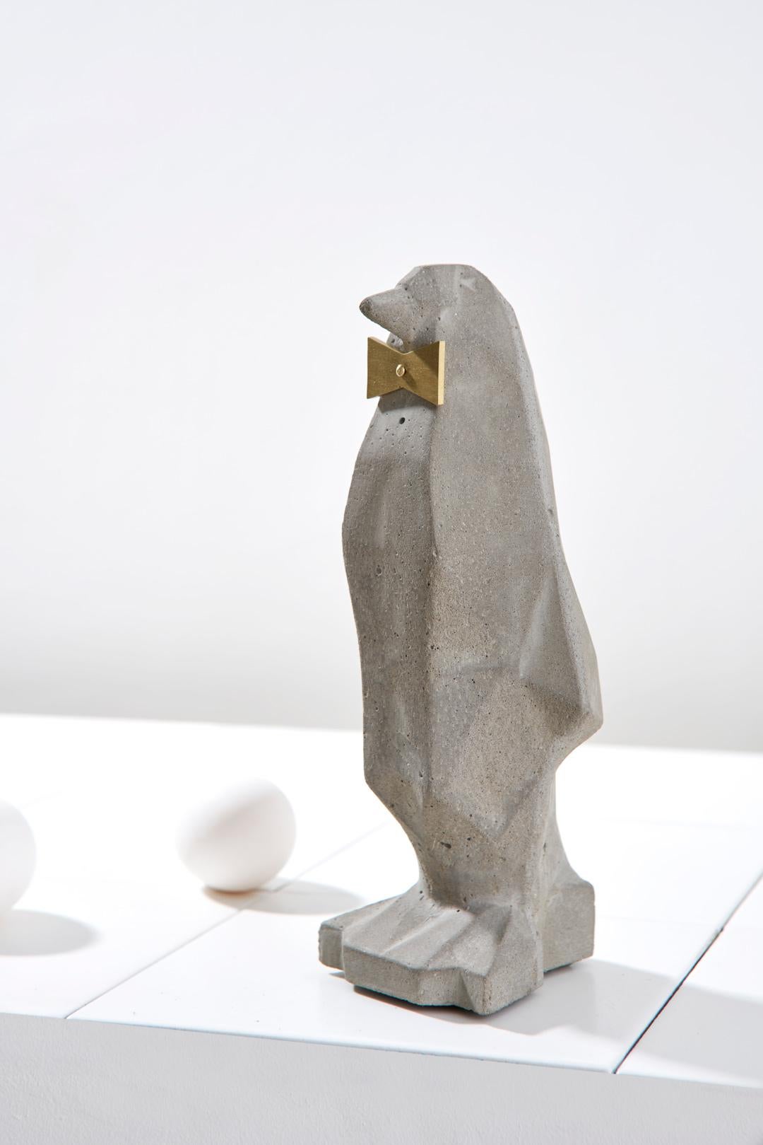 Collection Béton, Sculpture de Table Pingouin (six de 3) en vente 4