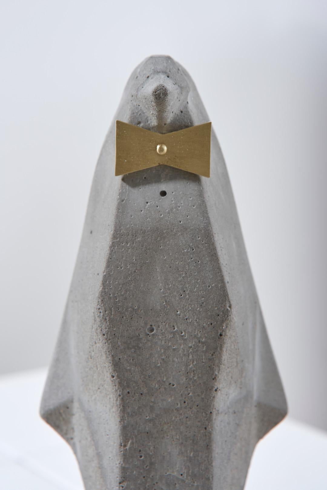 Collection Béton, Sculpture de Table Pingouin (six de 3) en vente 10