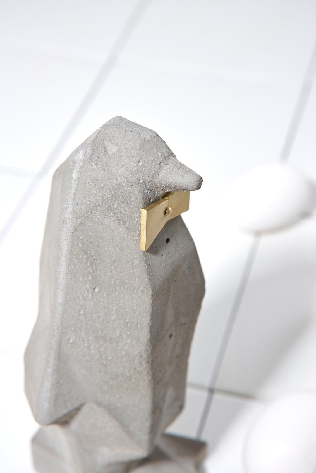 Collection Béton, Sculpture de Table Pingouin (six de 3) en vente 14