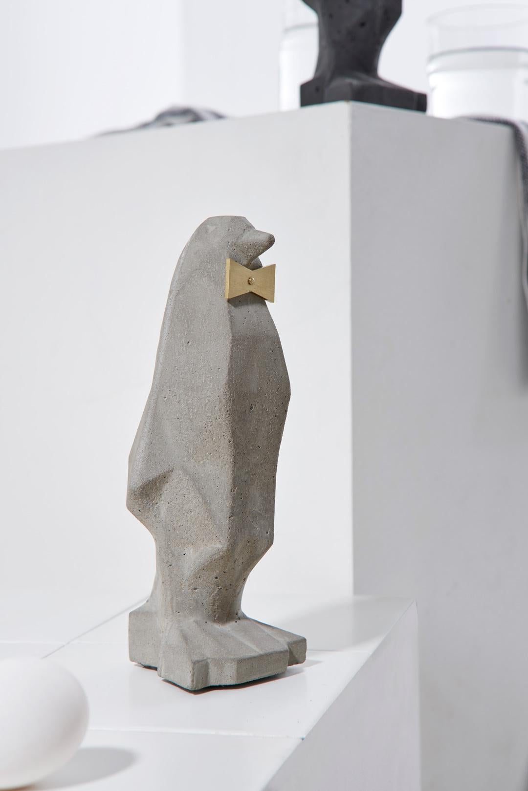 XXIe siècle et contemporain Collection Béton, Sculpture de Table Pingouin (six de 3) en vente