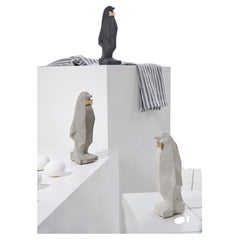 Collection Béton, Sculpture de Table Pingouin (six de 3)