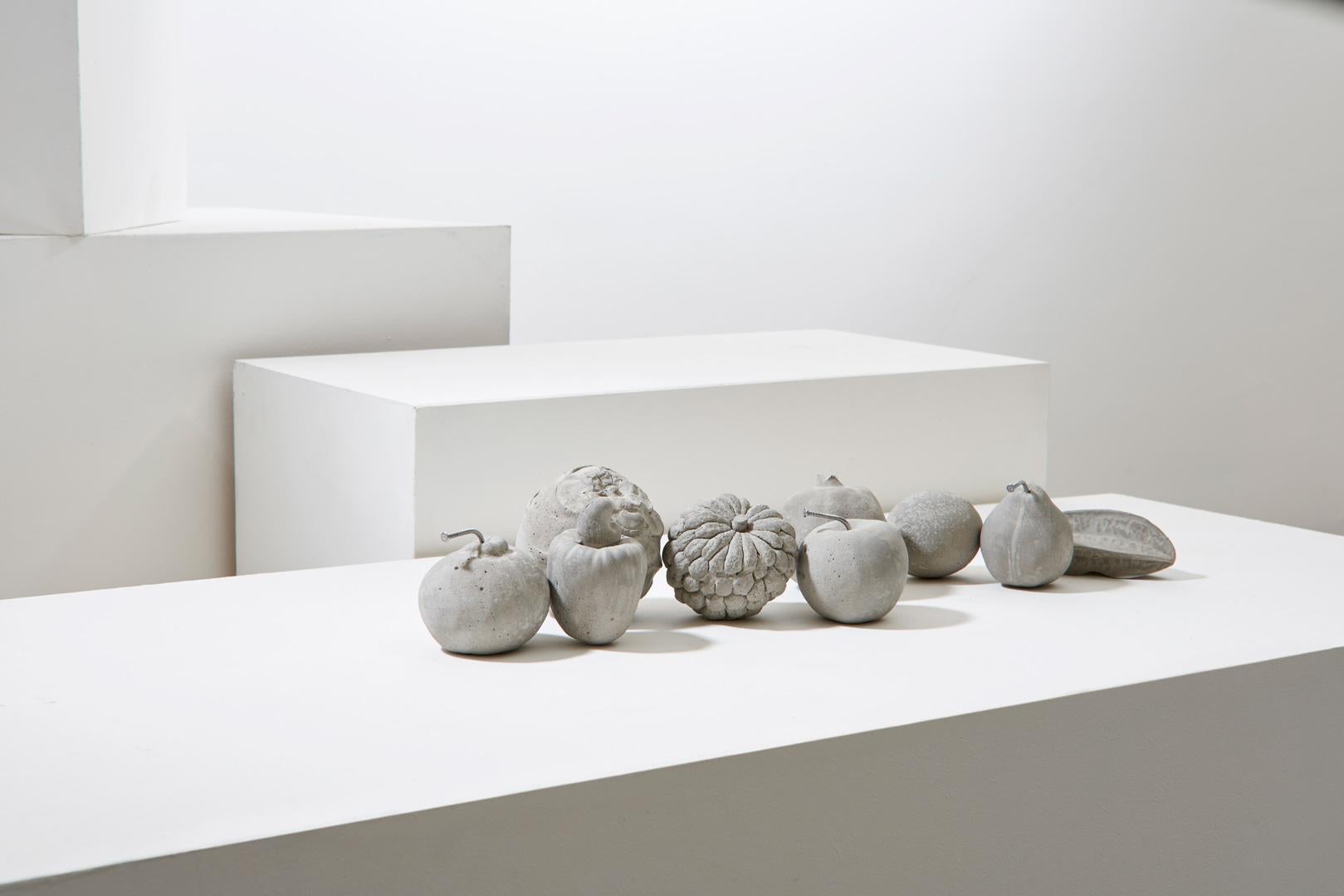 Concreto Collection, Fruit Table Sculpture (Set of Nine) For Sale 3