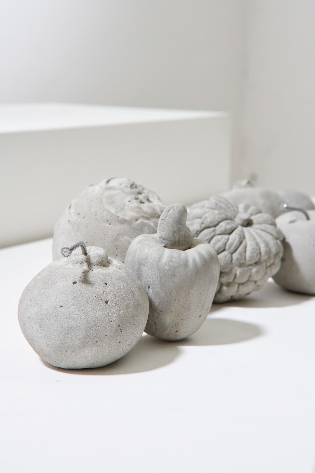 Concreto Collection, Fruit Table Sculpture (Set of Nine) For Sale 5