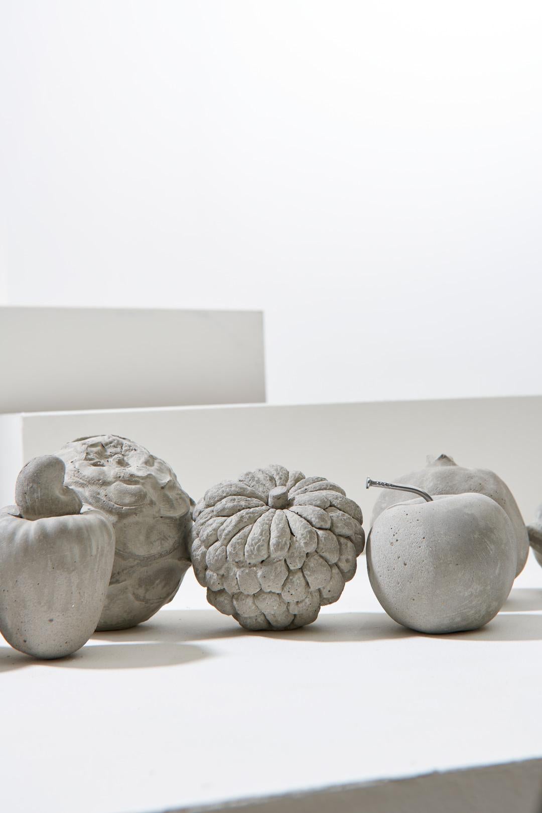 Concreto Collection, Fruit Table Sculpture (Set of Nine) For Sale 6