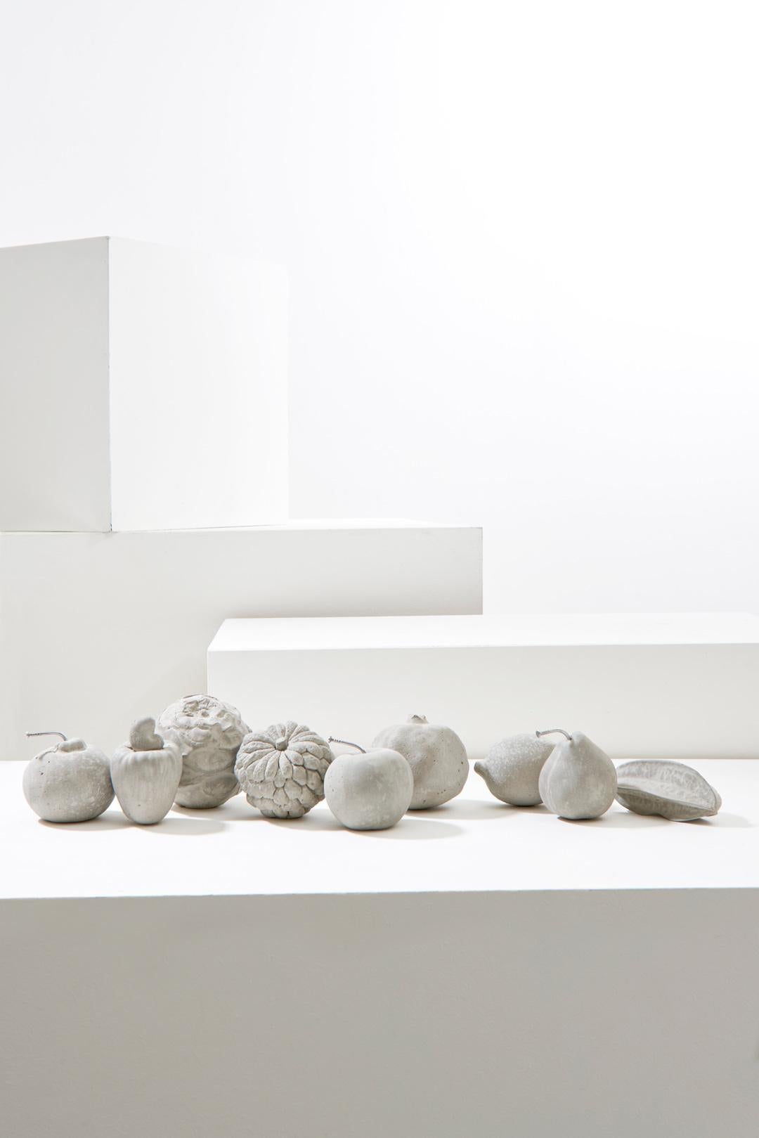 Concreto Collection, Fruit Table Sculpture (Set of Nine) For Sale 10