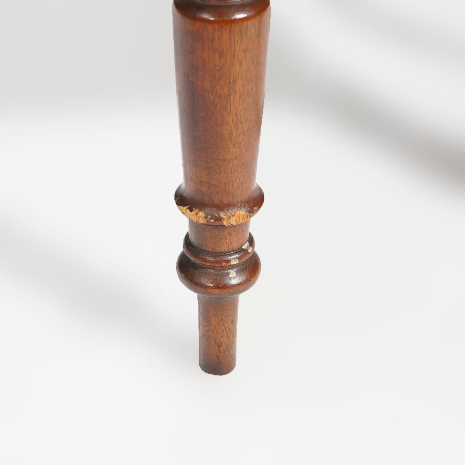 Antique Set of Six Sheraton Flame Mahogany Dining Chairs, Circa 1830 13