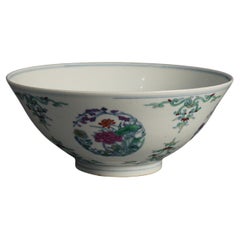COND Chinese Doucai Floral Decorated Porcelain Bowl with Yongzheng Mark 20thC