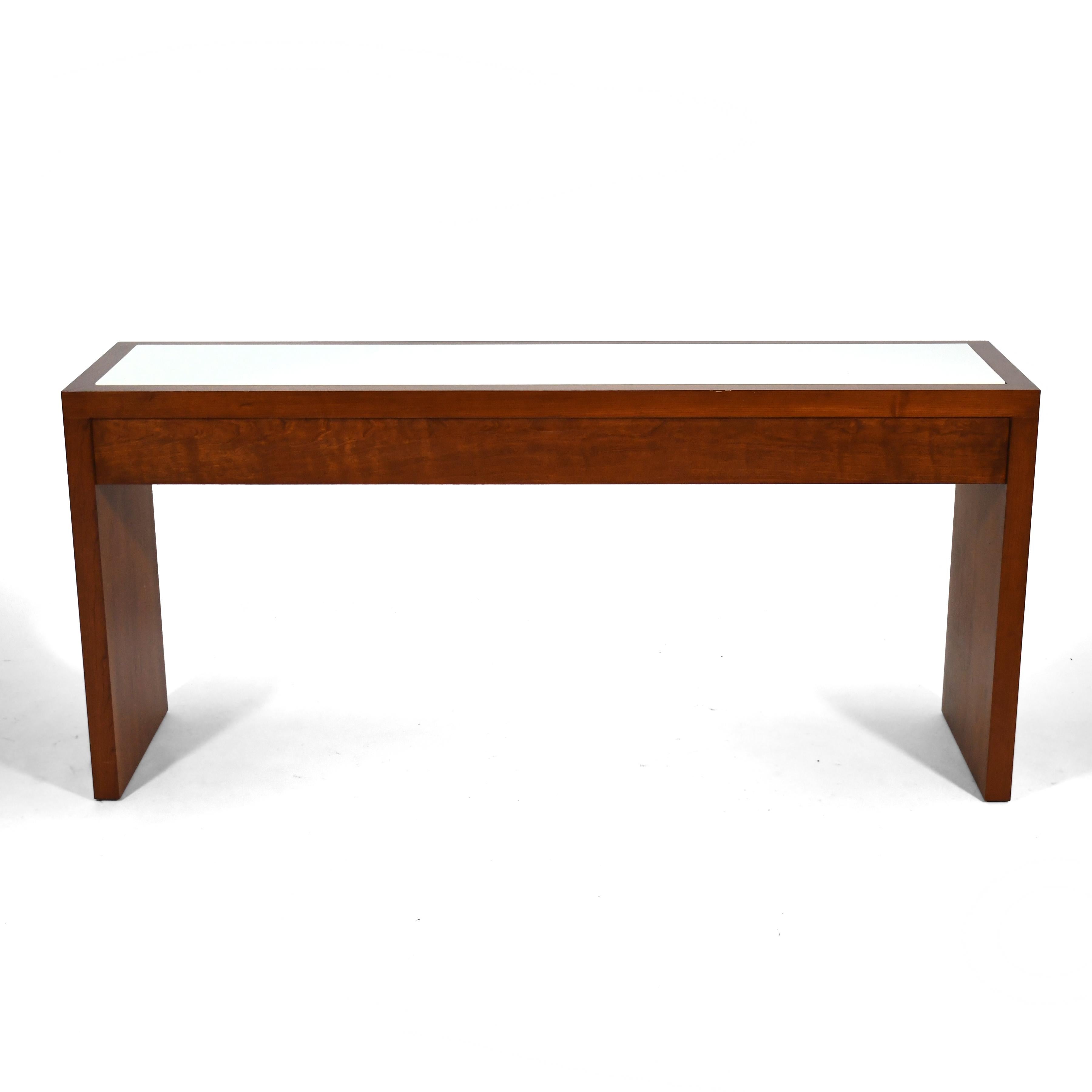 Conde House Console Table with Drawers & Glass Top For Sale 2