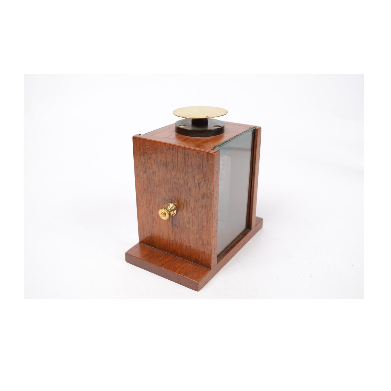 1900s Mahogany Condenser Electroscope Antique Physics Measuring Instrument 2