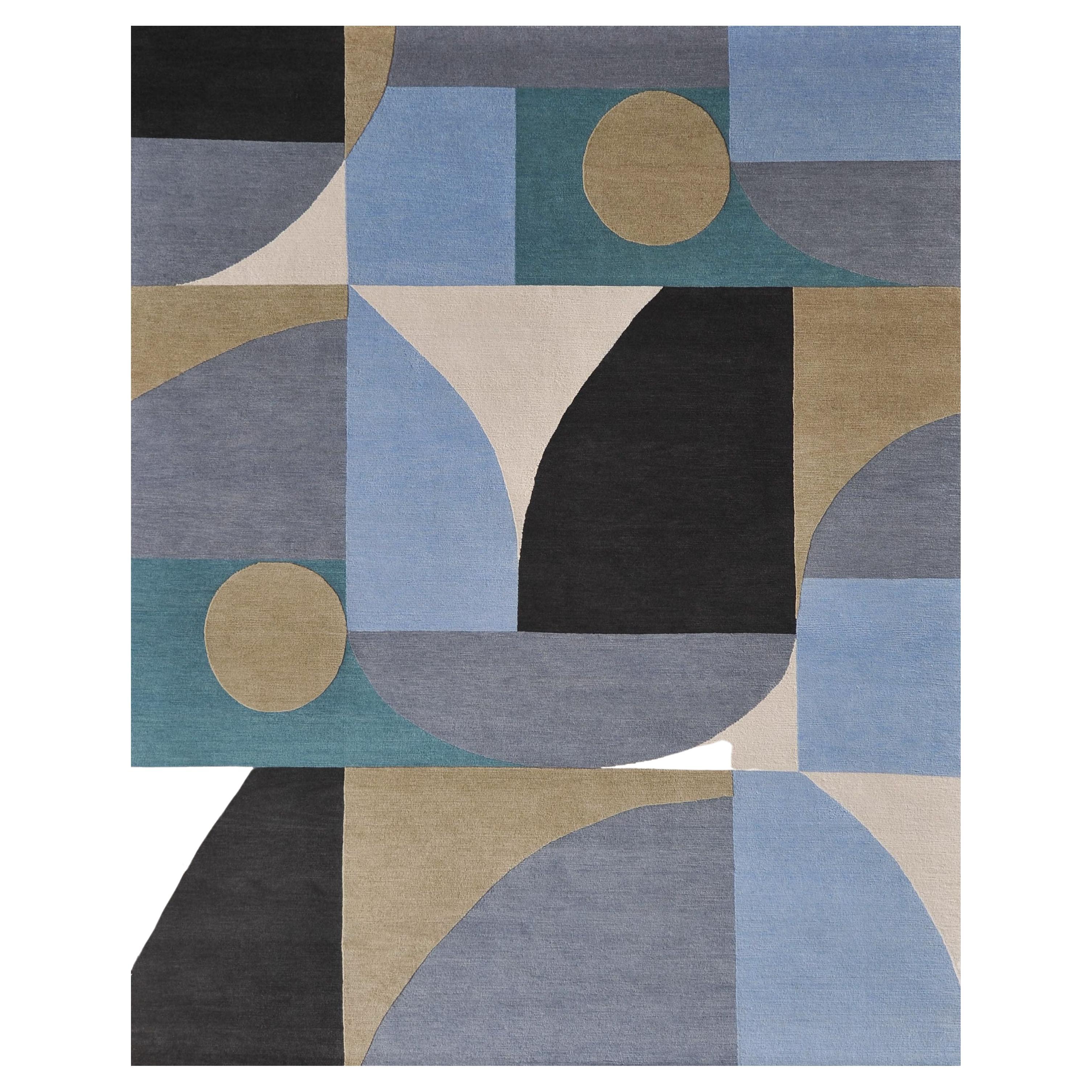 "Condesa - Evening" / 8' x 10' / Hand-Knotted Wool Rug For Sale