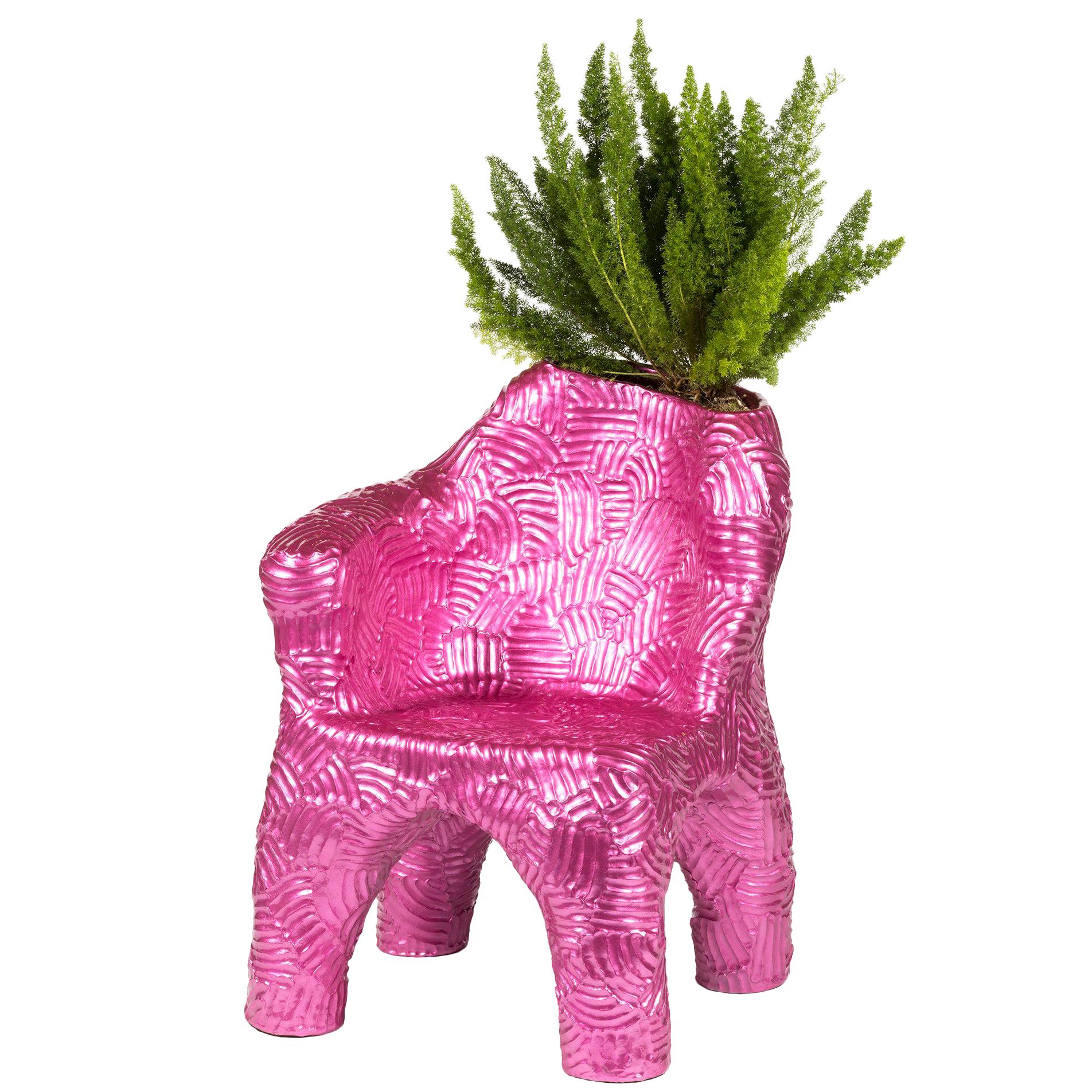 Chris Wolston Pink Plant Chair "Condesa" 
