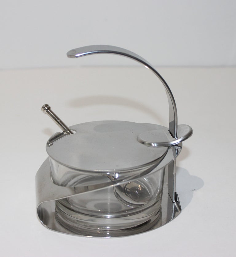 Condiment Holder in Stainless Steel by Carlo Giannini at 1stDibs