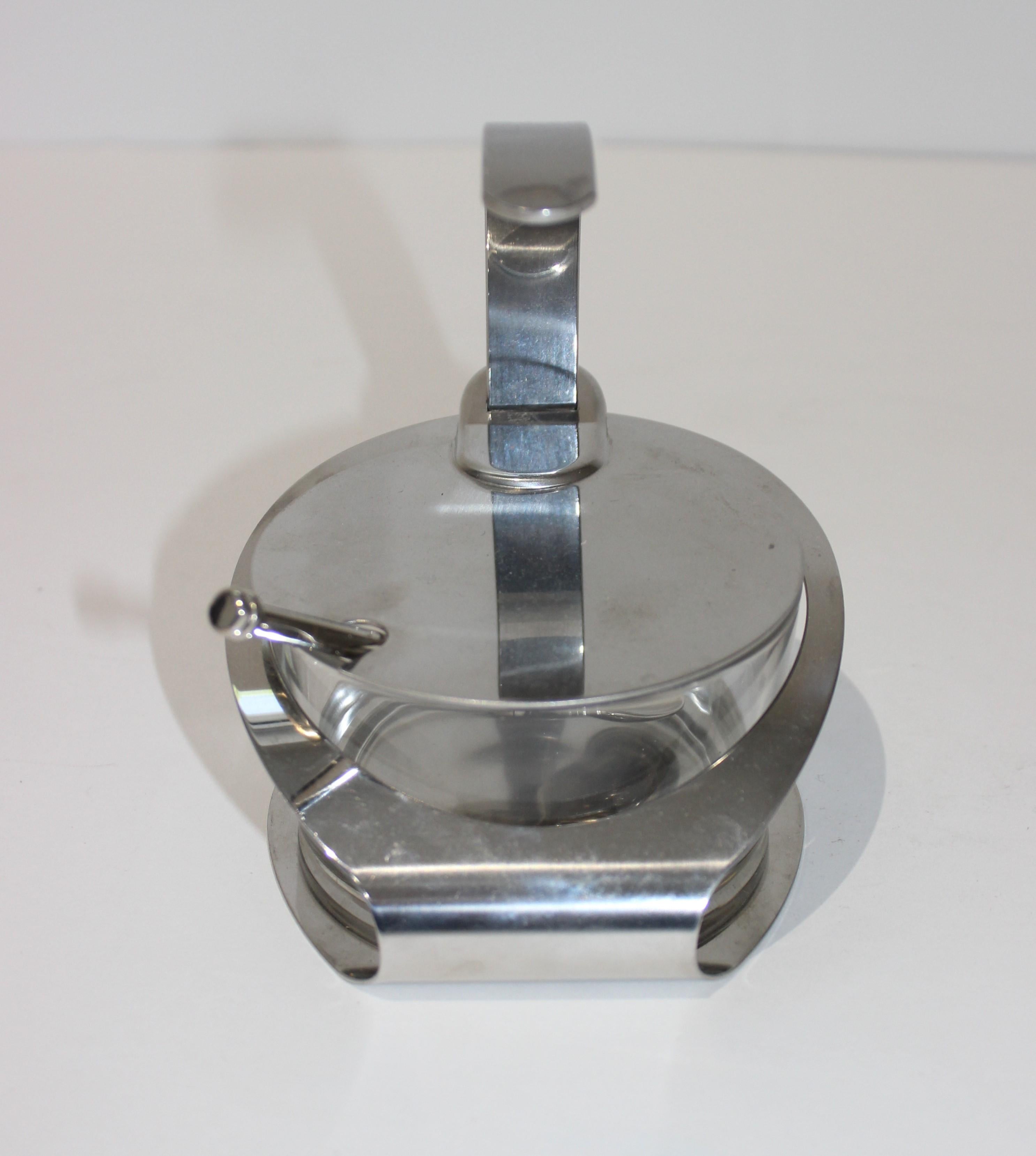Modern Condiment Holder in Stainless Steel by Carlo Giannini