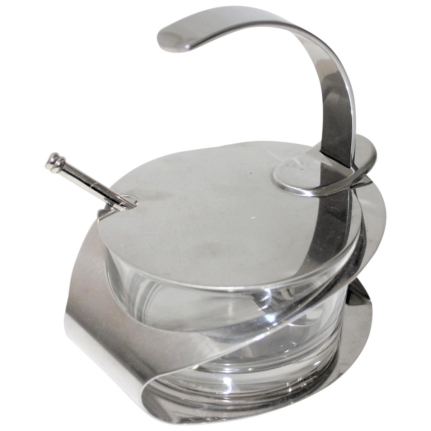 Condiment Holder in Stainless Steel by Carlo Giannini