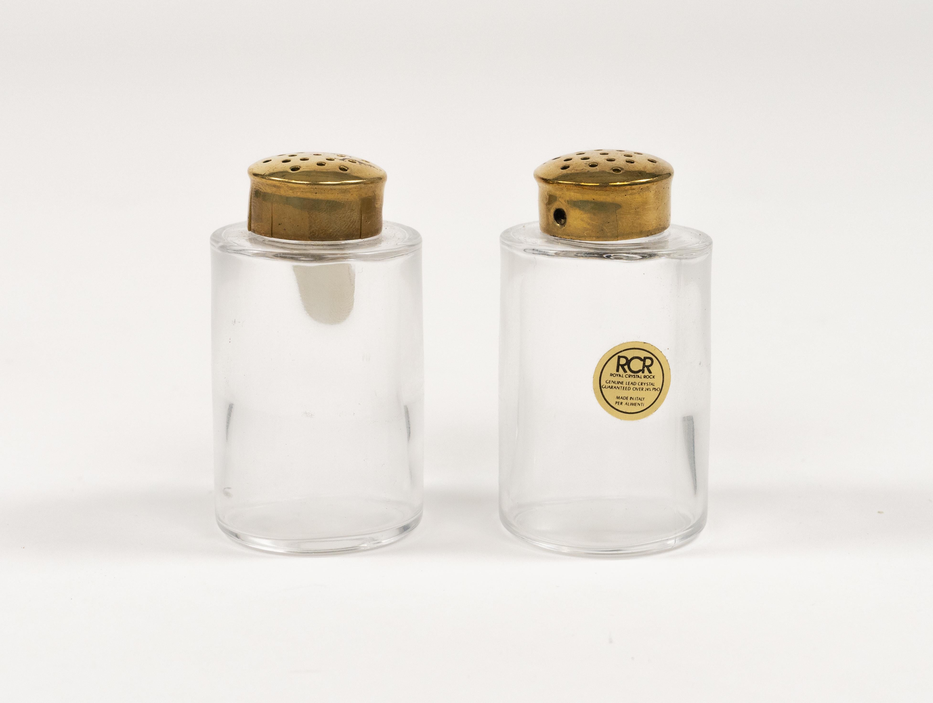 Ensemble de condiments de style Christian Dior en Lucite, osier et cristal, Italie, années 1970 en vente 4