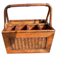 Condiment Silverware Napkin Sewing Implement Organizational Basket