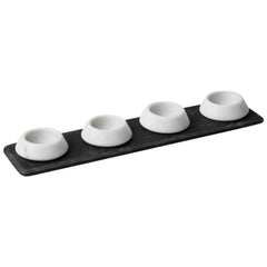 New Modern Condiment Tray with Bowls in Marble Creator Ivan Colominas, Stock 